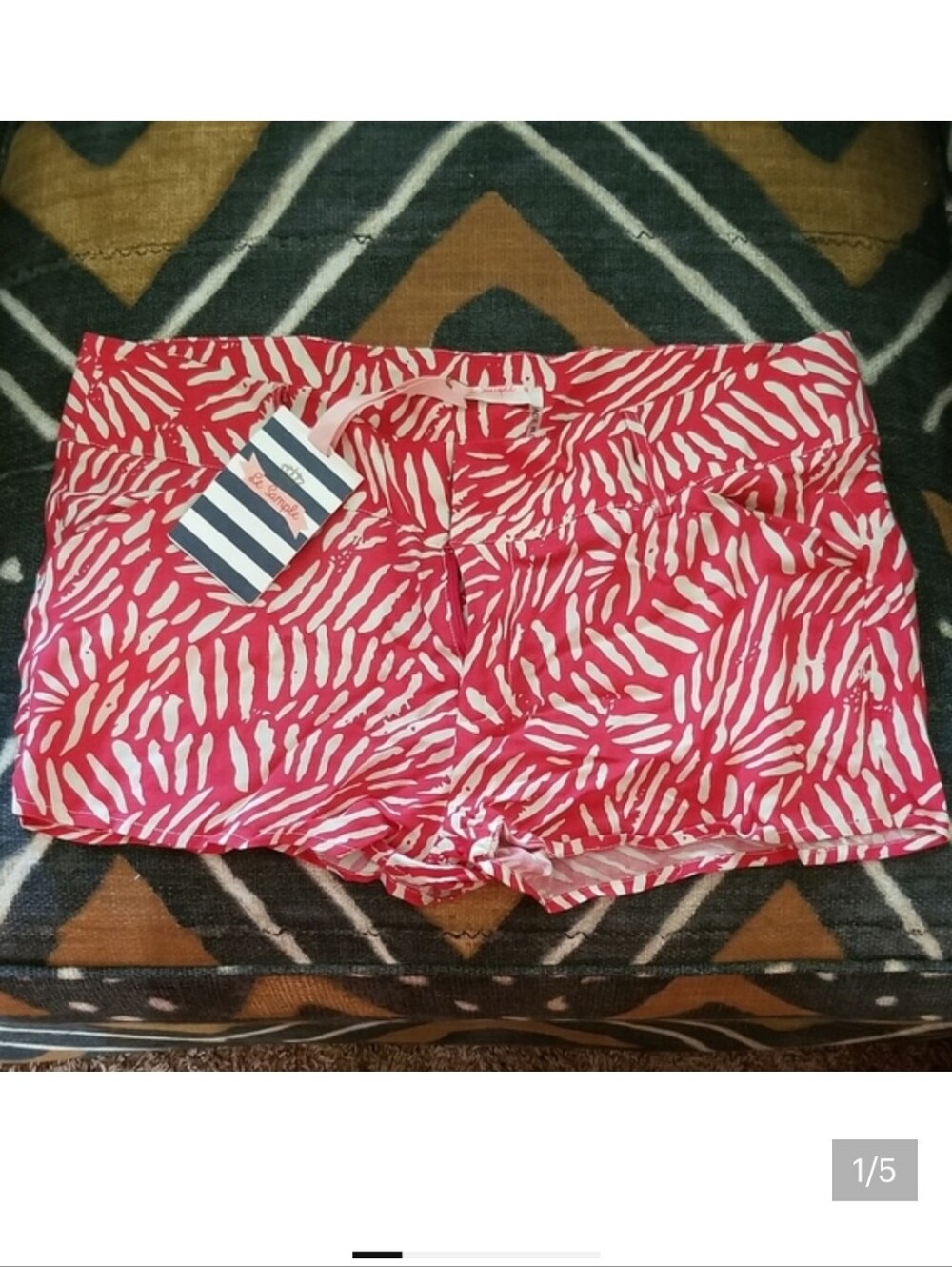 Le Sample 100% rayon beach shorts